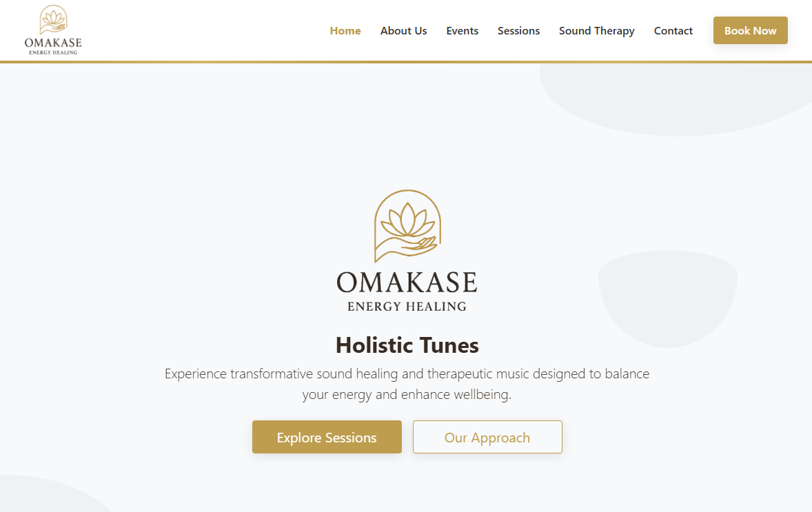 Modern wellness website design for Holistic Tunes - Health and wellness web design Southern California
